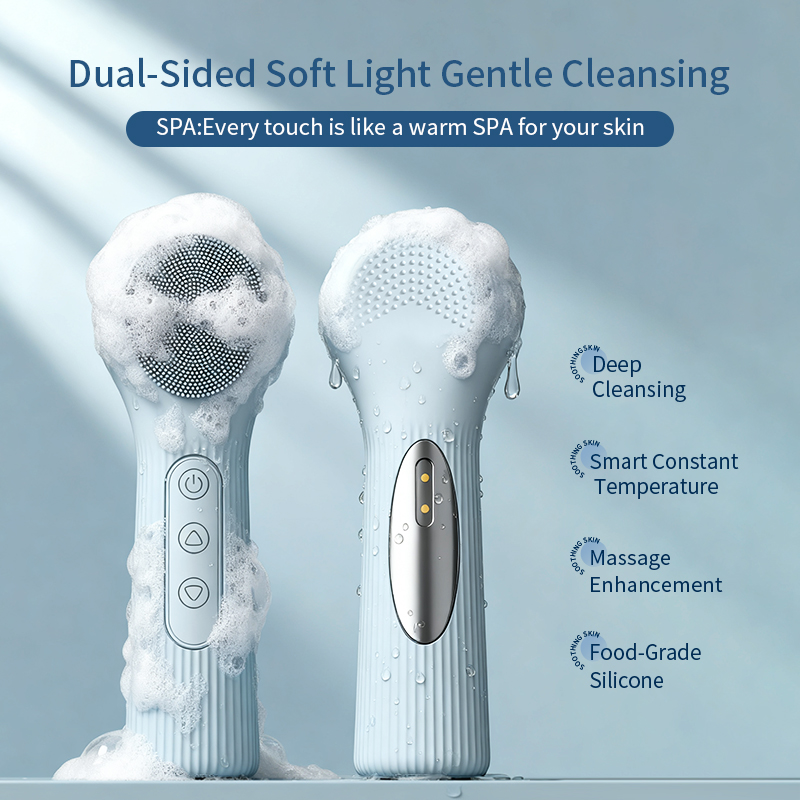 Silicone Face Scrubber Electric - Silikon-Reinigungsbürste Wiederaufladbar Wasserdicht Sonic Gesichtsreiniger für