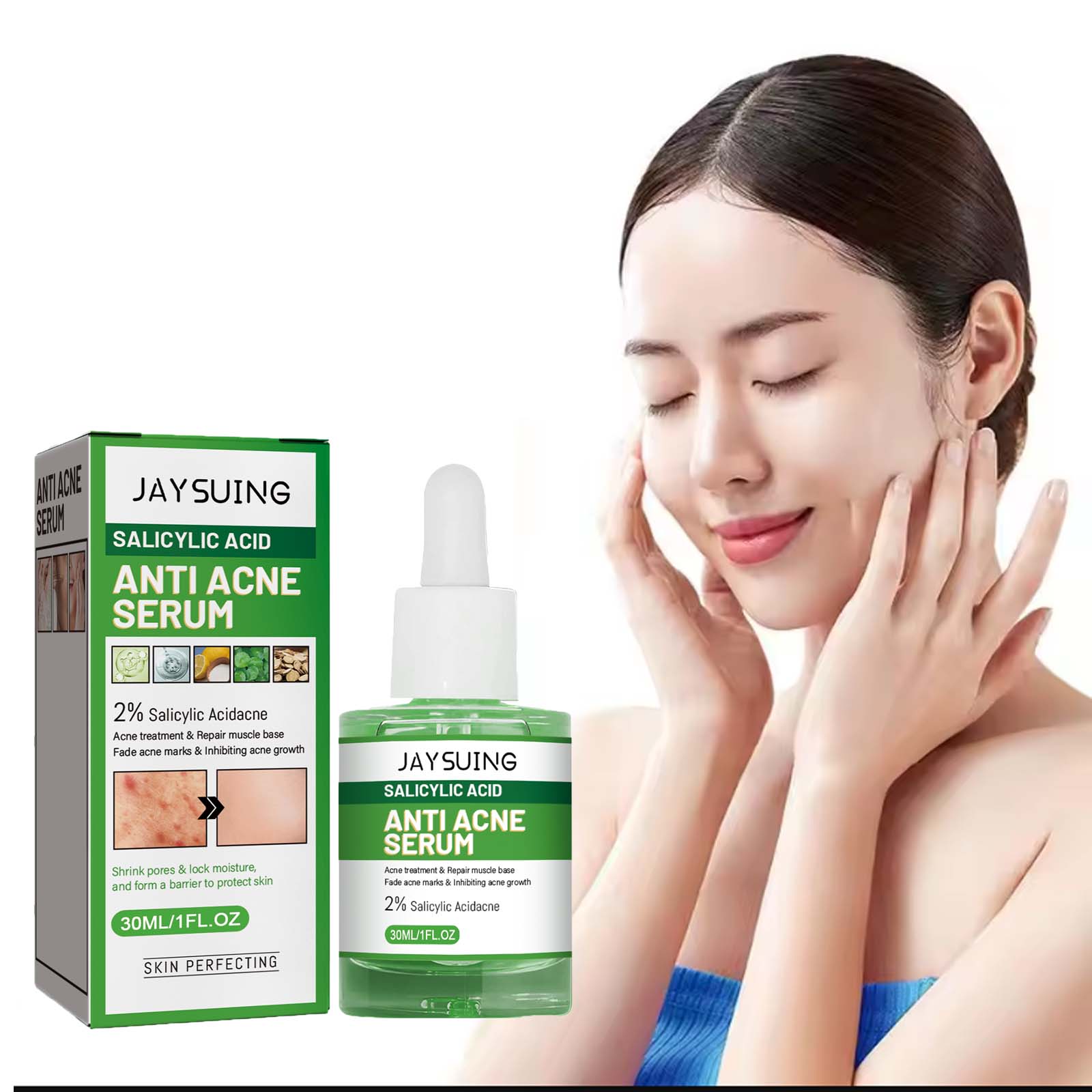 Salicylic Acid Blackhead Remover - Salicylsäure Anti Acne-e Gesichtsserum Feuchtigkeitsspendender Fader