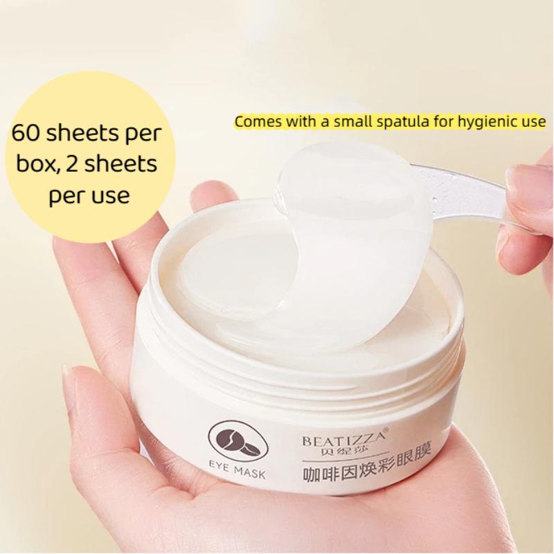 Collagen Under Eye Patches - Koffein-Augenmaske gegen Falten und Schwellungen, Tiefenwirksame