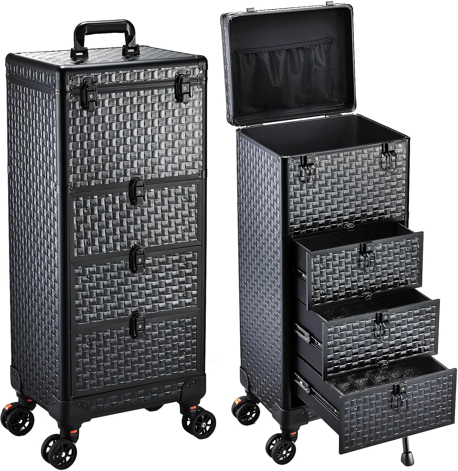 Makeup - Rollbarer Salonwagen mit 3 Schubladen, Rollbarer