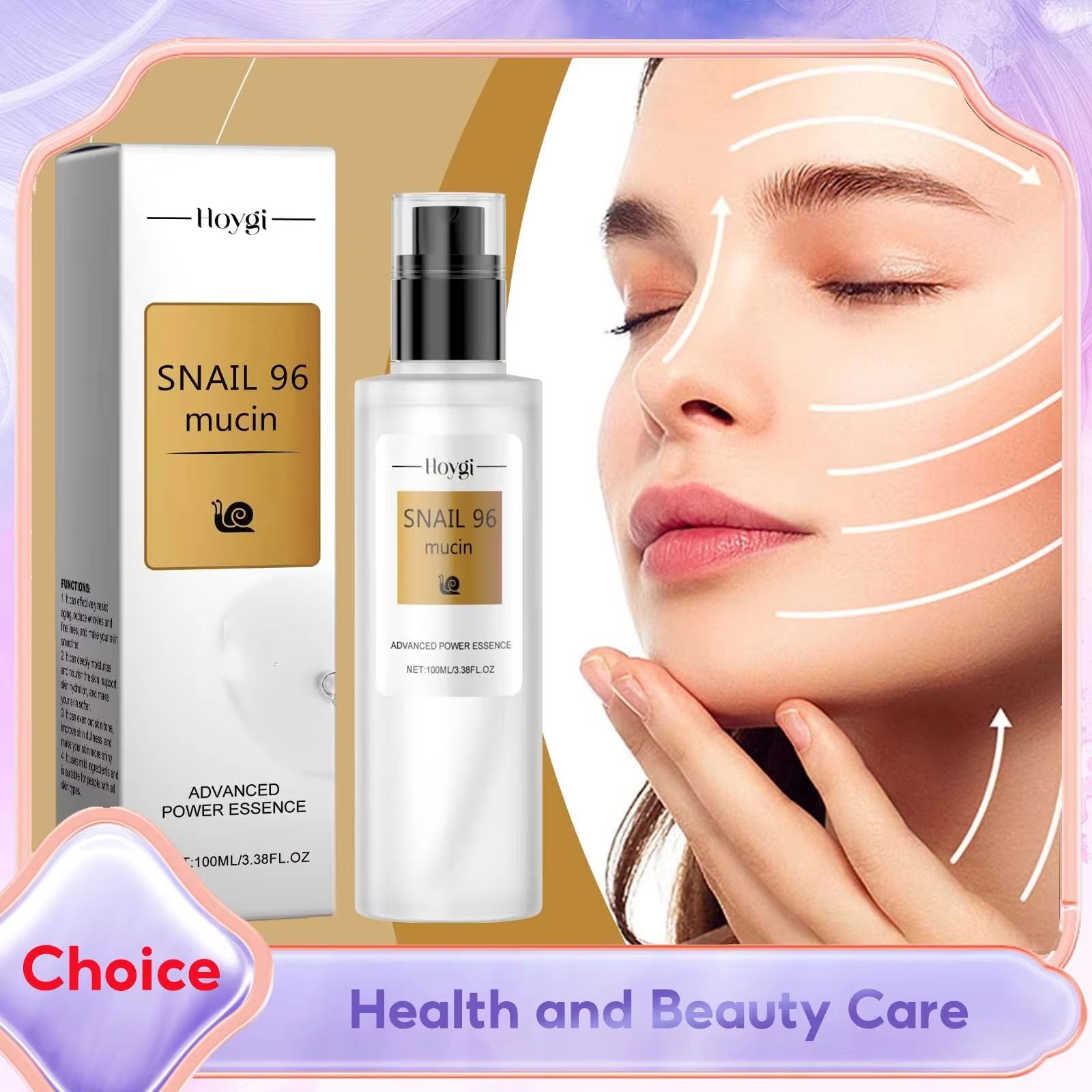 Snail Mucin 96 Repair Essence - Schneckenschleim 96% Gesichtsserum Hauterneuerung Feuchtigkeitsspendend Reparierend