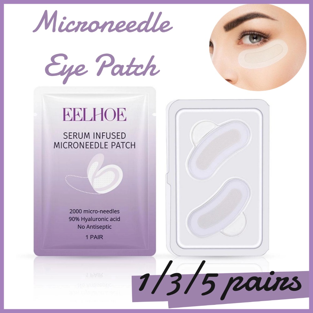 Collagen Under Eye Patches - Kollagen-Mikronadel-Augenklappe, Hyaluronsäure, lösliche Mikronadel-Augenmaske für dunkle