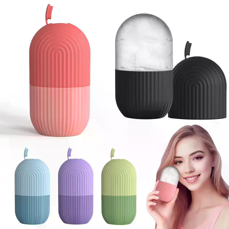 Face Ice Roller Puffiness - Eis-Gesichtsroller, Schönheitsmassage, Silikon-Eisform für Augenschwellungen, Eis-Gesichtsroller,