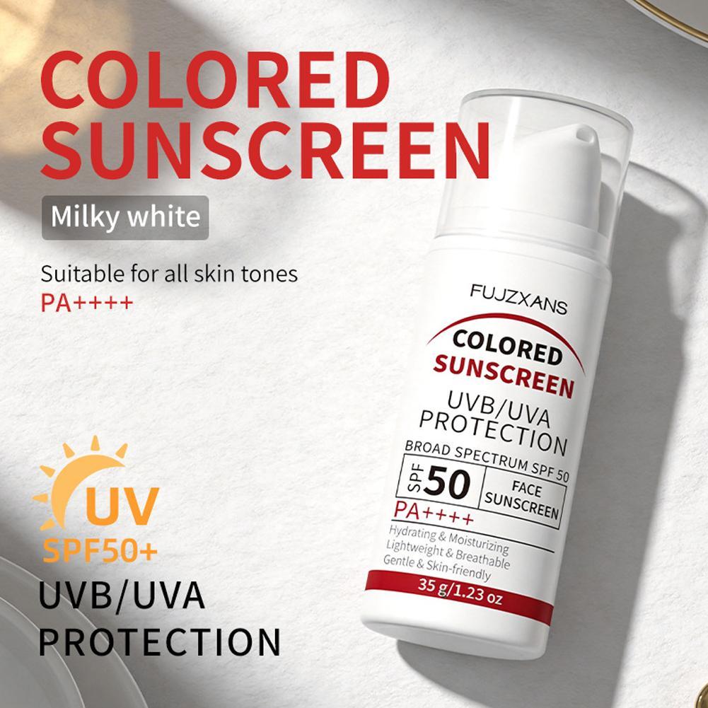 Spf 50 Waterproof Sunscreen - Mehrfarbige Getönte Sonnencreme SPF50 PA++++ Feuchtigkeitsspendende