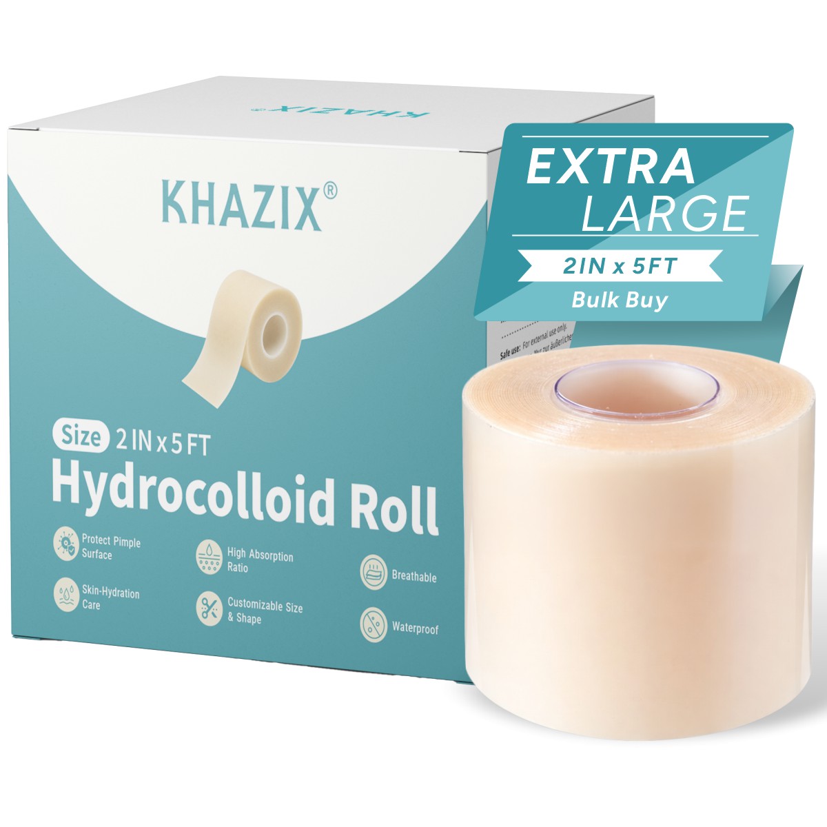 Skincare - KHAZIX Hydrokolloid-Verbandrolle 2 Zoll x 5