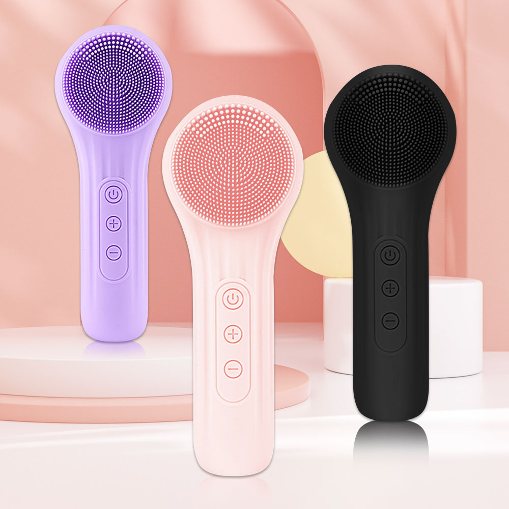 Silicone Face Scrubber Electric - Sonic Silikon-Gesichtsbürstenreiniger, Vibrationsrolle, Massage, Poren, Tiefenreinigung,