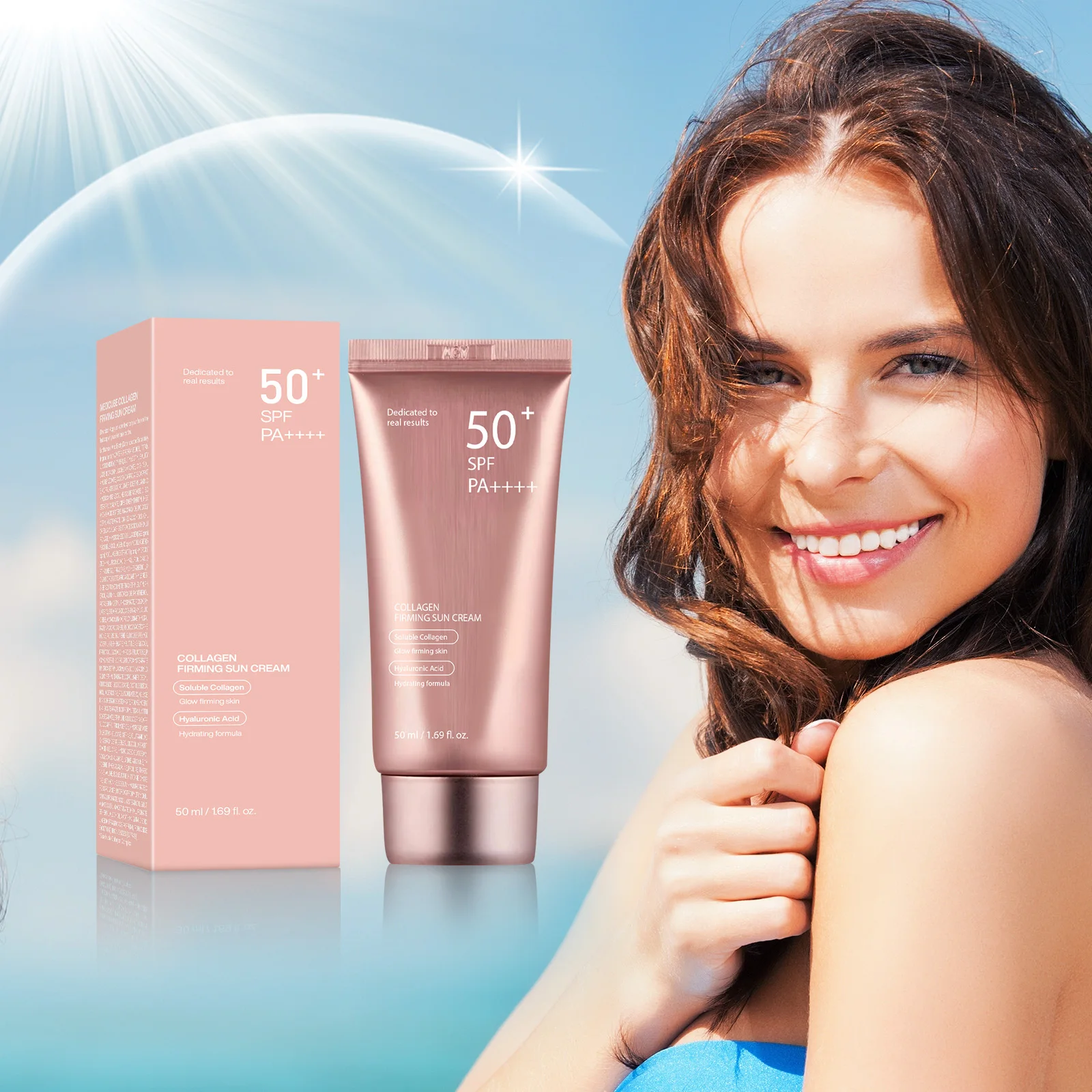 Spf 50 Waterproof Sunscreen - Sonnenschutzcreme SPF50 PA+++ Wasserfeste Sonnencreme Leichte