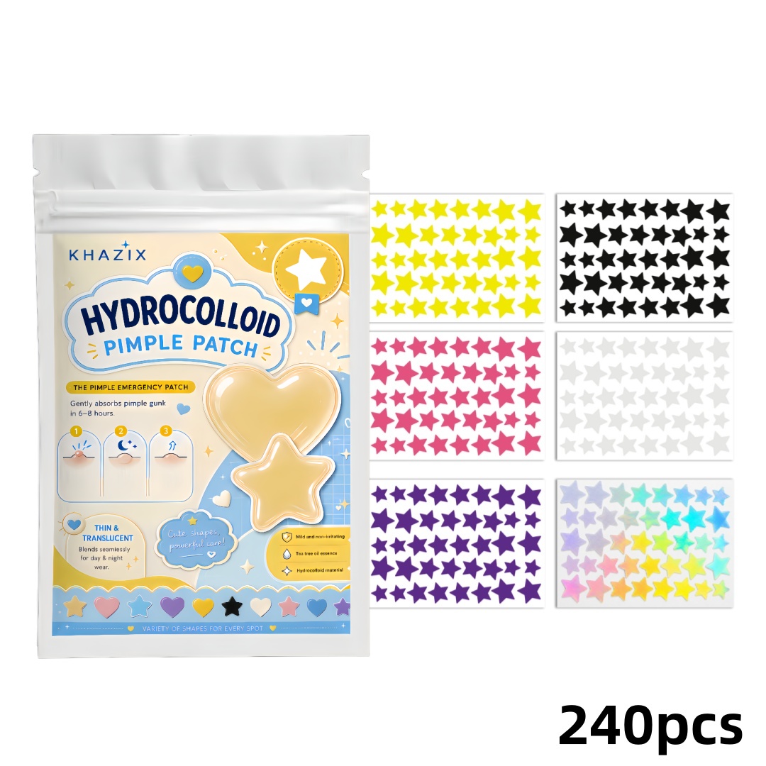 Hydrocolloid Pimple Patch - 240 Stück Sternförmige Pickelpflaster für das