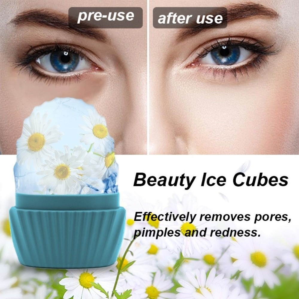 Face Ice Roller Puffiness - Silikon-Eis-Gesichtsroller zur Porenverkleinerung, Kühlende Silikon-Eisform, Entstauungs-Hautpflegewerkzeug,