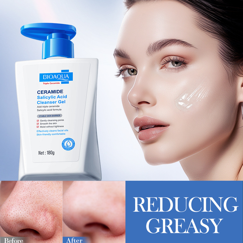 Salicylic Acid Blackhead Remover - Ceramid-Salicylsäure-Reinigungsgel Tiefenreinigung und Feuchtigkeitspflege Mitesser-Entferner Hautpflege-Reiniger