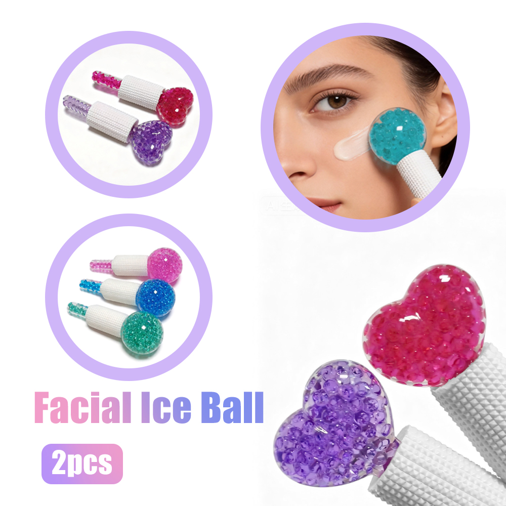 Face Ice Roller Puffiness - 2 Stück Eisroller-Kugeln für Gesichtskühlung, Massage