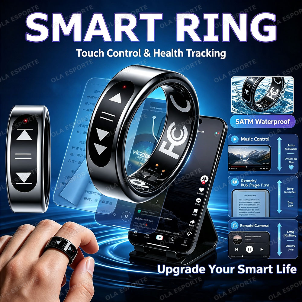 Health Monitors - Neuer Touch-Control Smart Ring für E-Books/Musik/Video-Unterhaltung,