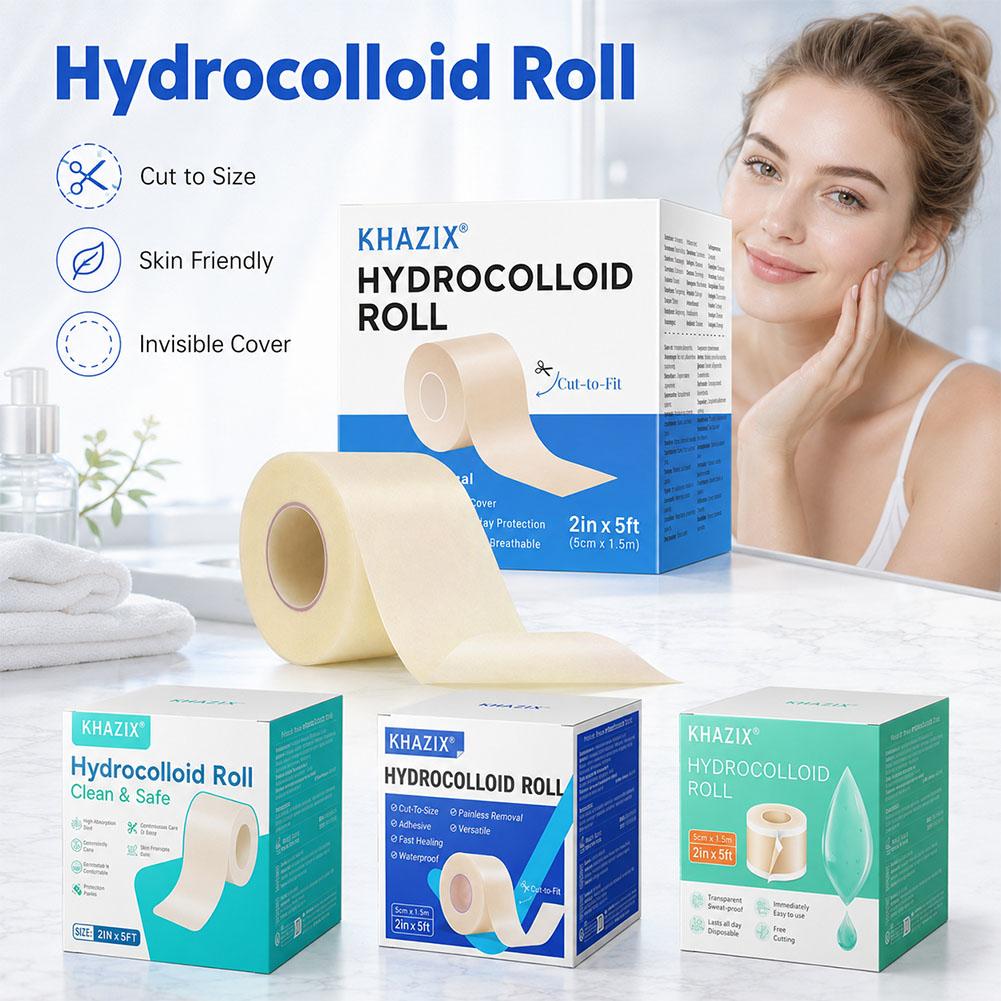 Hydrocolloid Pimple Patch - 1 Rolle Hydrokolloid-Akne-Patch, selbst zuschneidbarer Pickel-Abdecksticker,