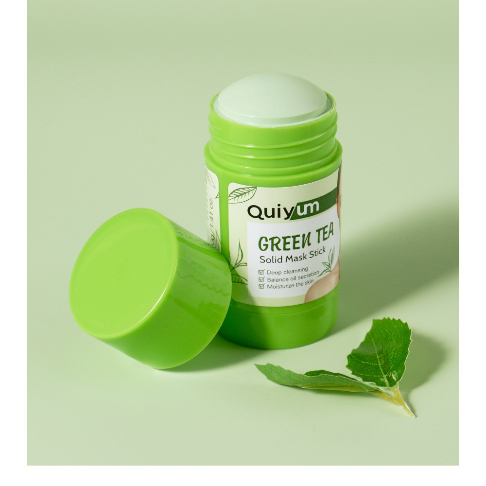 Green Tea Cleansing Clay Mask - QUIYUM Matcha Grüntee Schlamm-Maskenstift 40g –