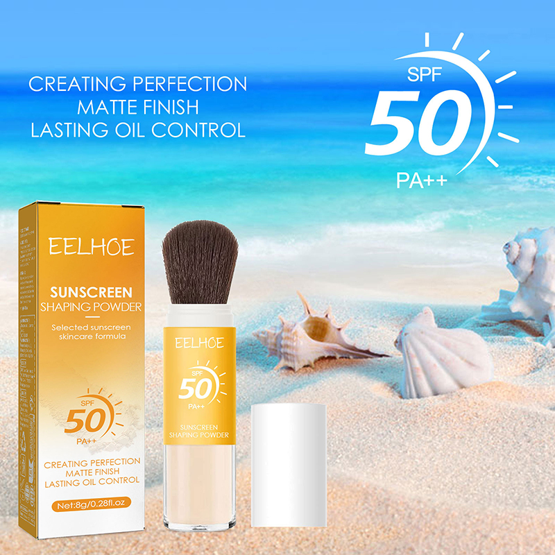 Spf 50 Waterproof Sunscreen - SPF50 Sonnenschutz-Einstellung, loses Pulver, Gesicht, Kopfhaut,