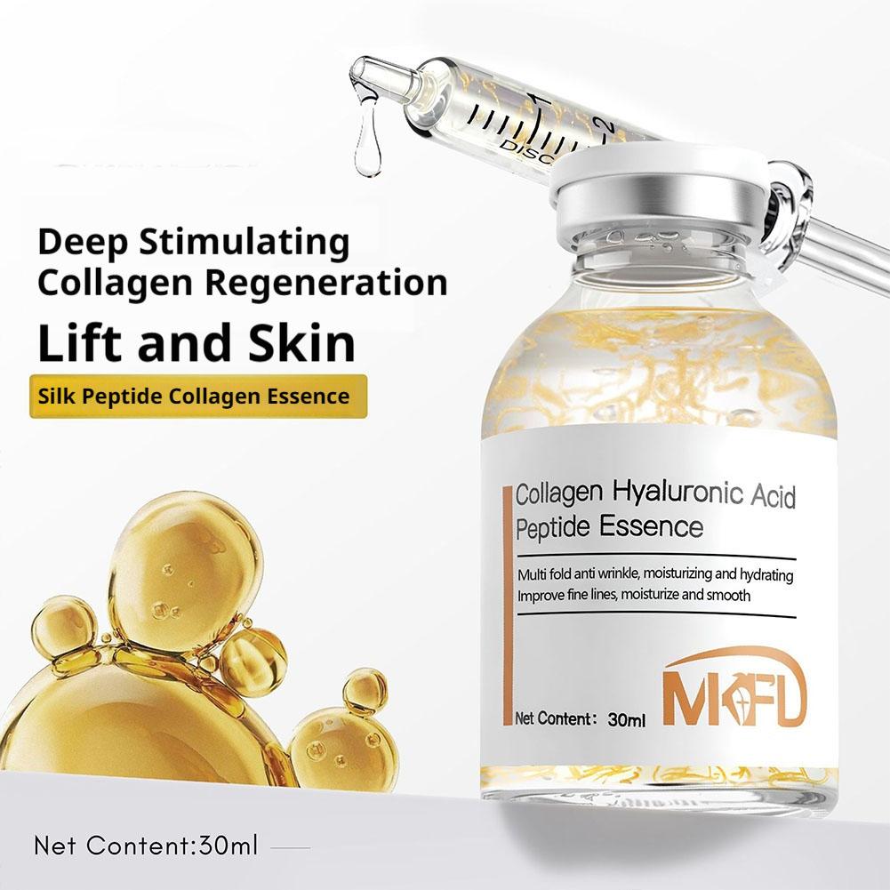 Hyaluronic Acid Facial Serum - Kollagen-Hyaluronsäure-Peptid-Gesichtsserum 30ml Straffendes Gesichtsserum, Feuchtigkeitsspendende &