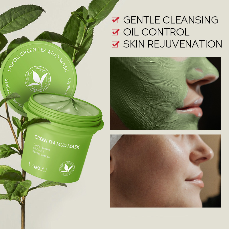 Green Tea Cleansing Clay Mask - Grüntee-Tonmaske, 100 g, Hautpflege, sanfte Reinigung,
