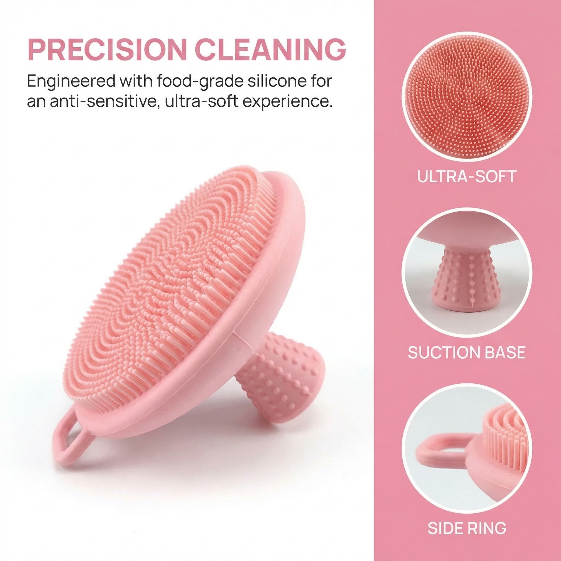 Silicone Face Scrubber Electric - Silikon-Gesichtsbürste zur Gesichtsreinigung, Porenreinigungsbürste, Hautbürste aus