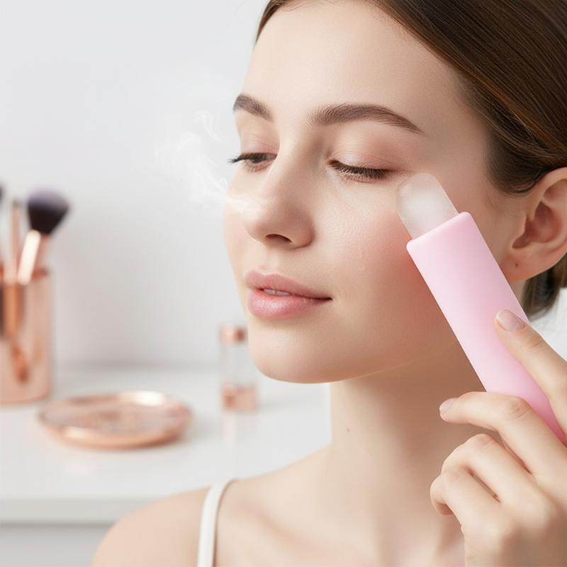 Face Ice Roller Puffiness - Silikon-Eiswürfelform für das Gesicht, wiederverwendbar, zur
