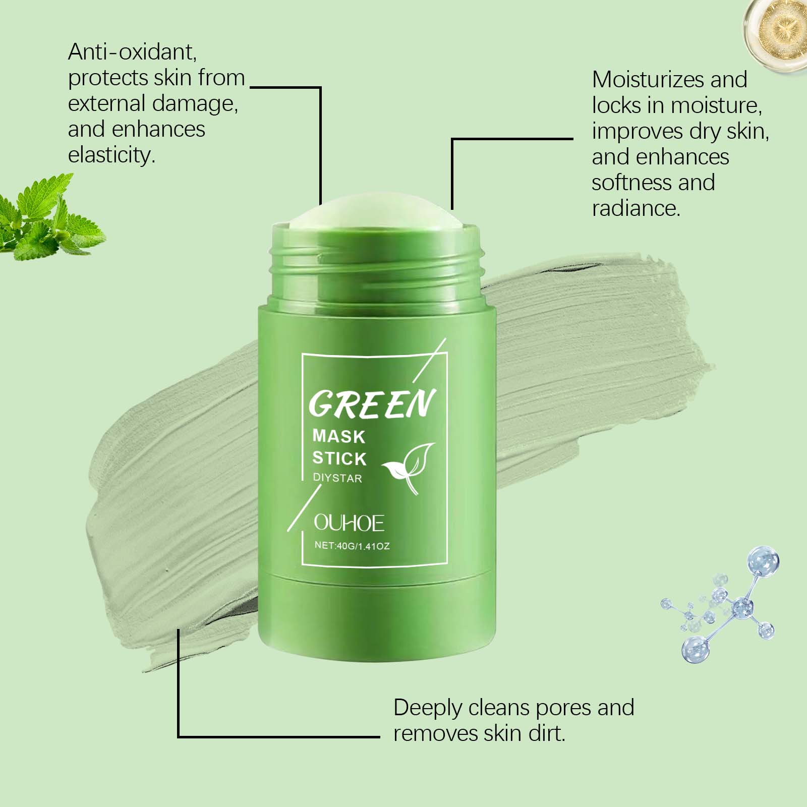 Grüntee-Maskenstick für das Ge – Green Tea Cleansing Clay Mask Bewertung und Preis