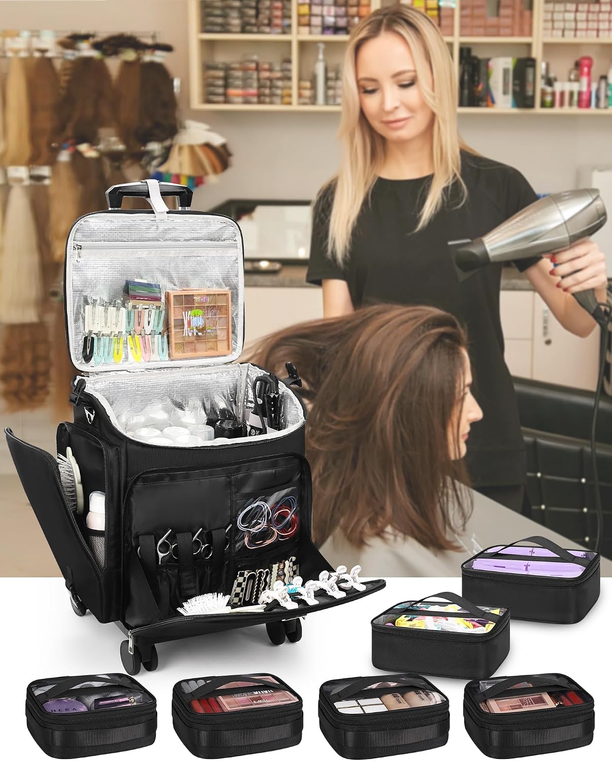Rollender Make-up-Koffer, Haar – Makeup Bewertung und Preis