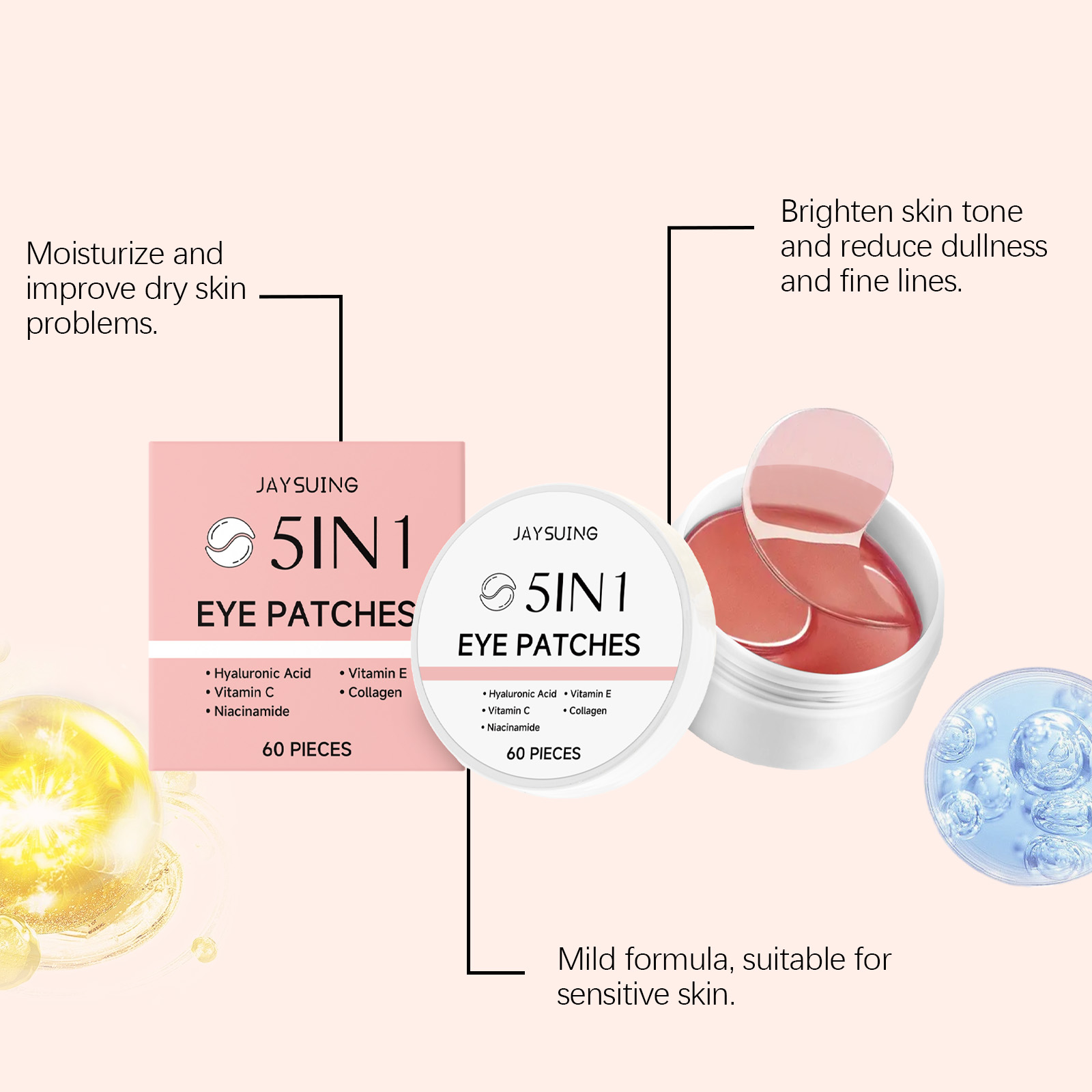 JAYSUING 5-in-1 Augenpatches m – Collagen Under Eye Patches Bewertung und Preis