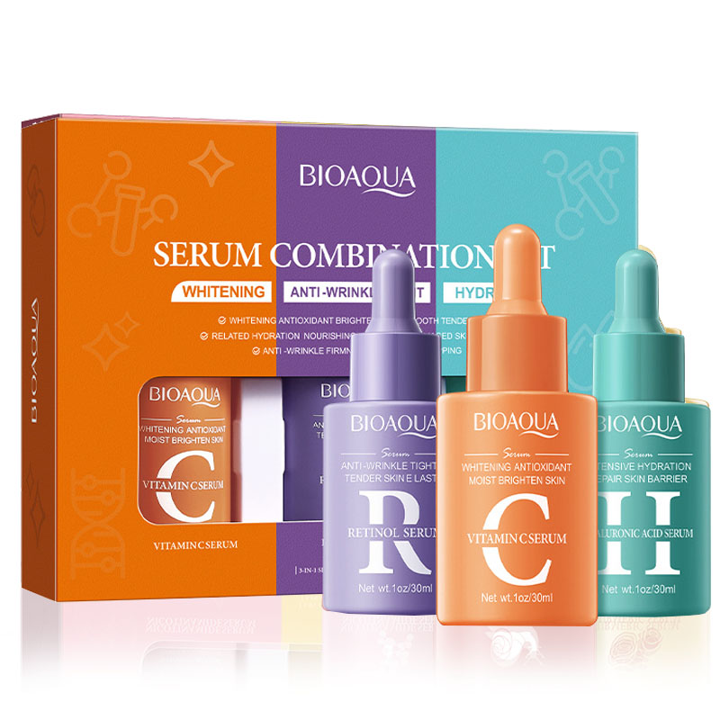 3 teile/satz BIOAQUA Vitamin C – Hyaluronic Acid Facial Serum Bewertung und Preis