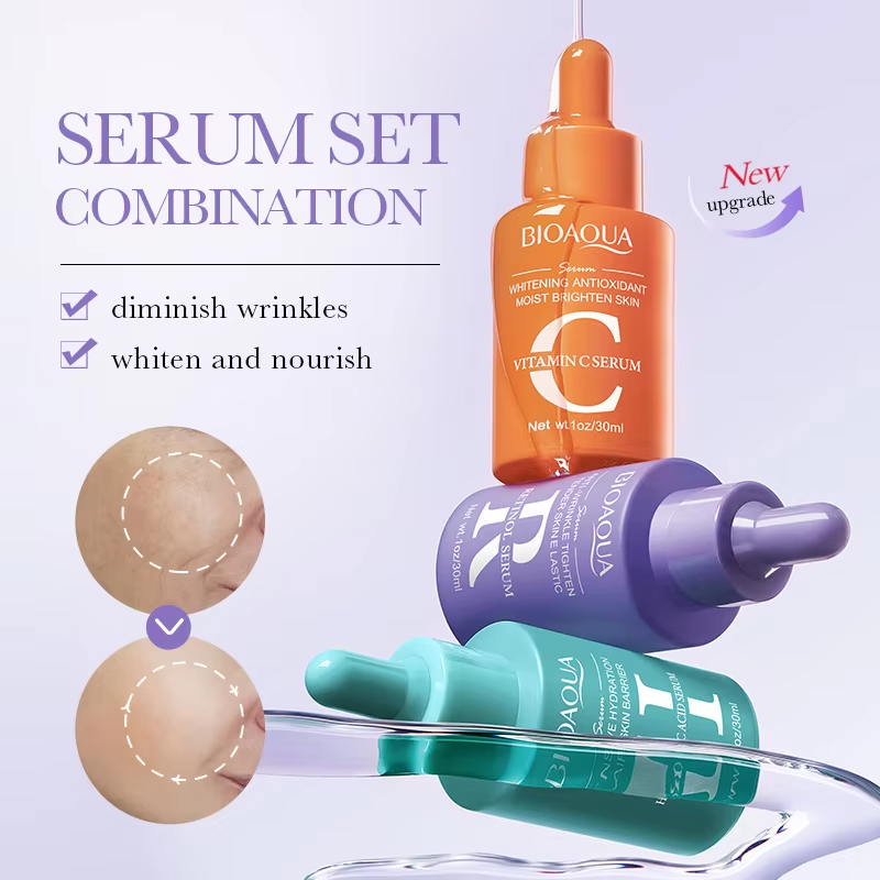 3 teile/satz BIOAQUA Vitamin C – Hyaluronic Acid Facial Serum Bewertung und Preis