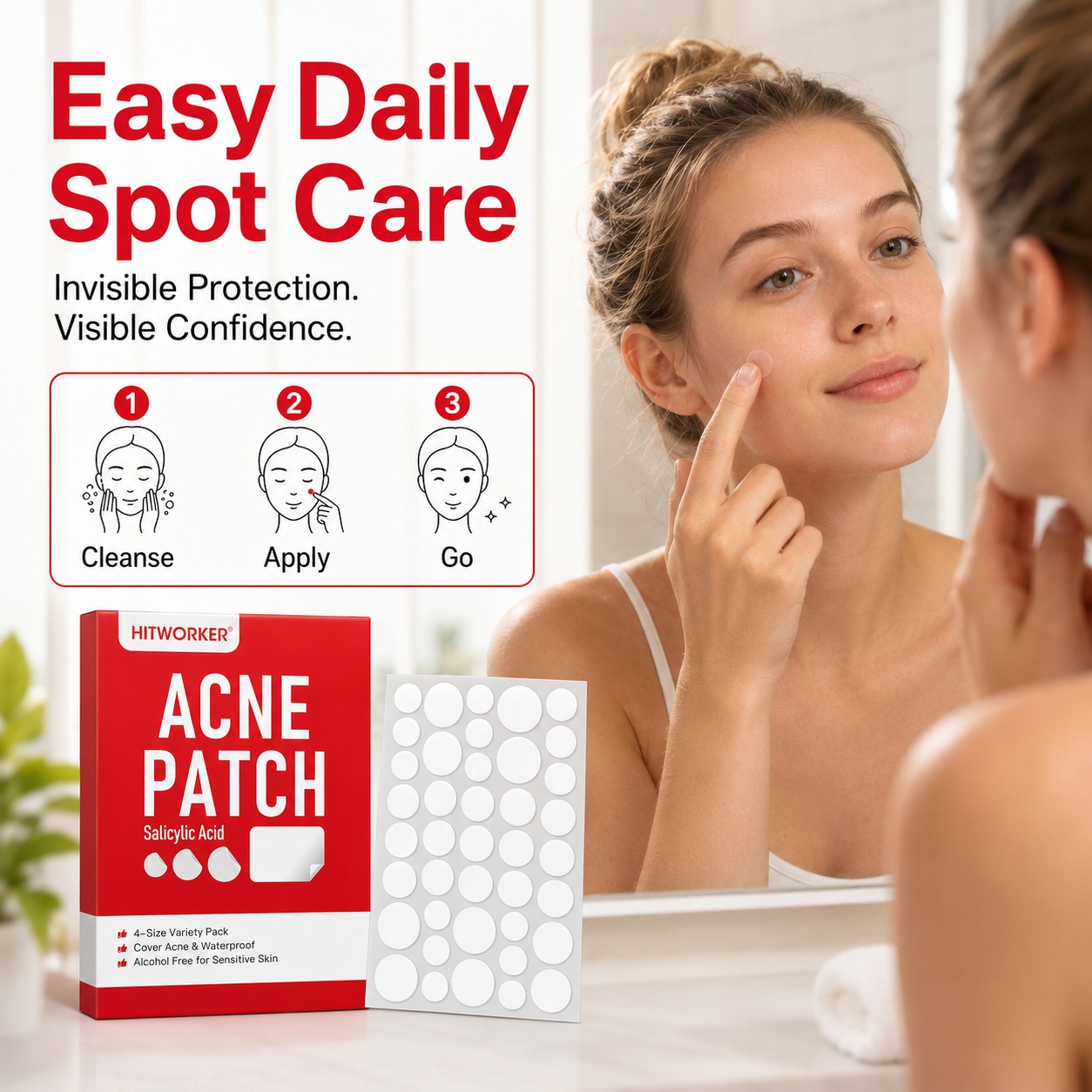 Hydrokolloid-Akne-Patches, 510 – Hydrocolloid Pimple Patch Bewertung und Preis