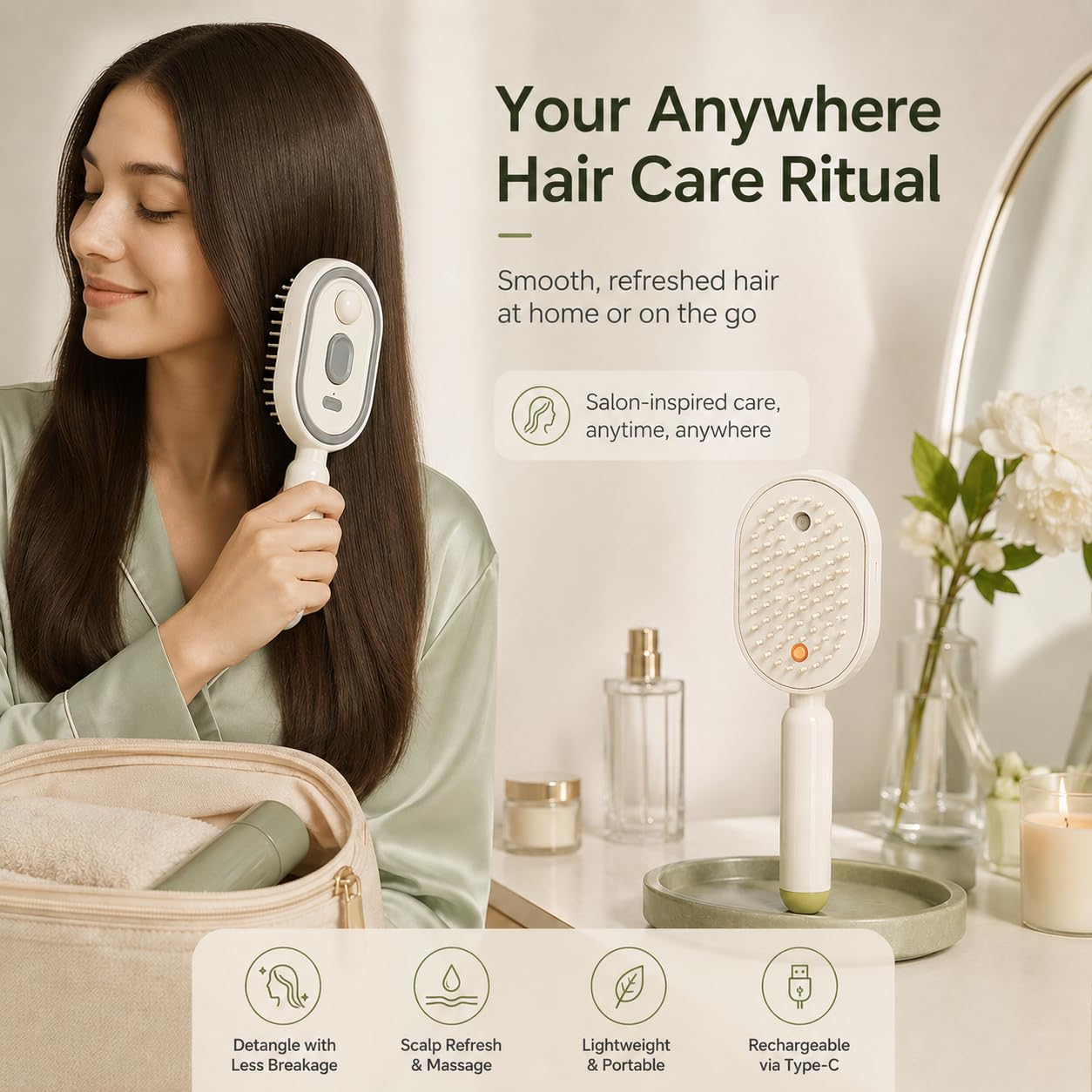 Elektrischer Sprüh-Haarmassage – Massage Bewertung und Preis