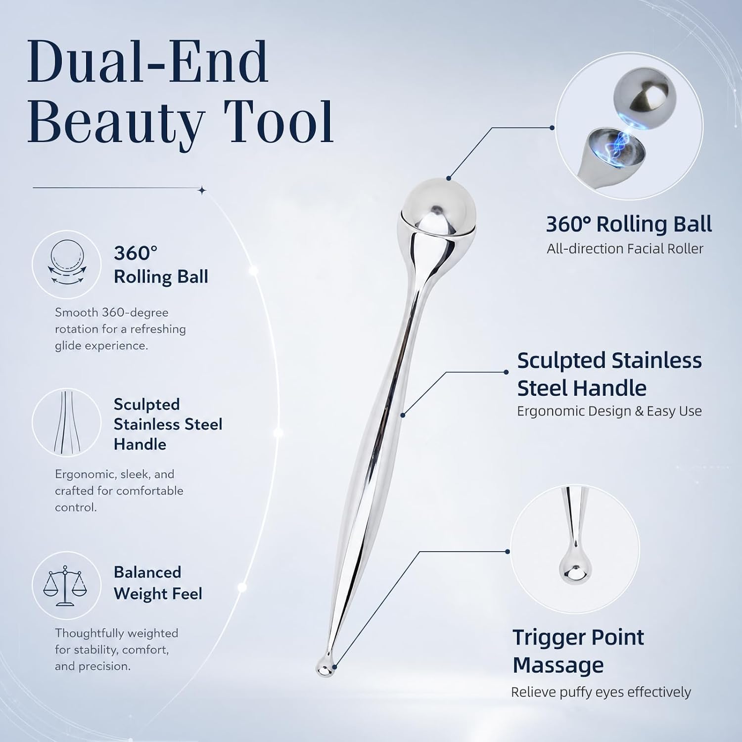 Metall-Gesichtsroller-Massageg – Face Ice Roller Puffiness Bewertung und Preis
