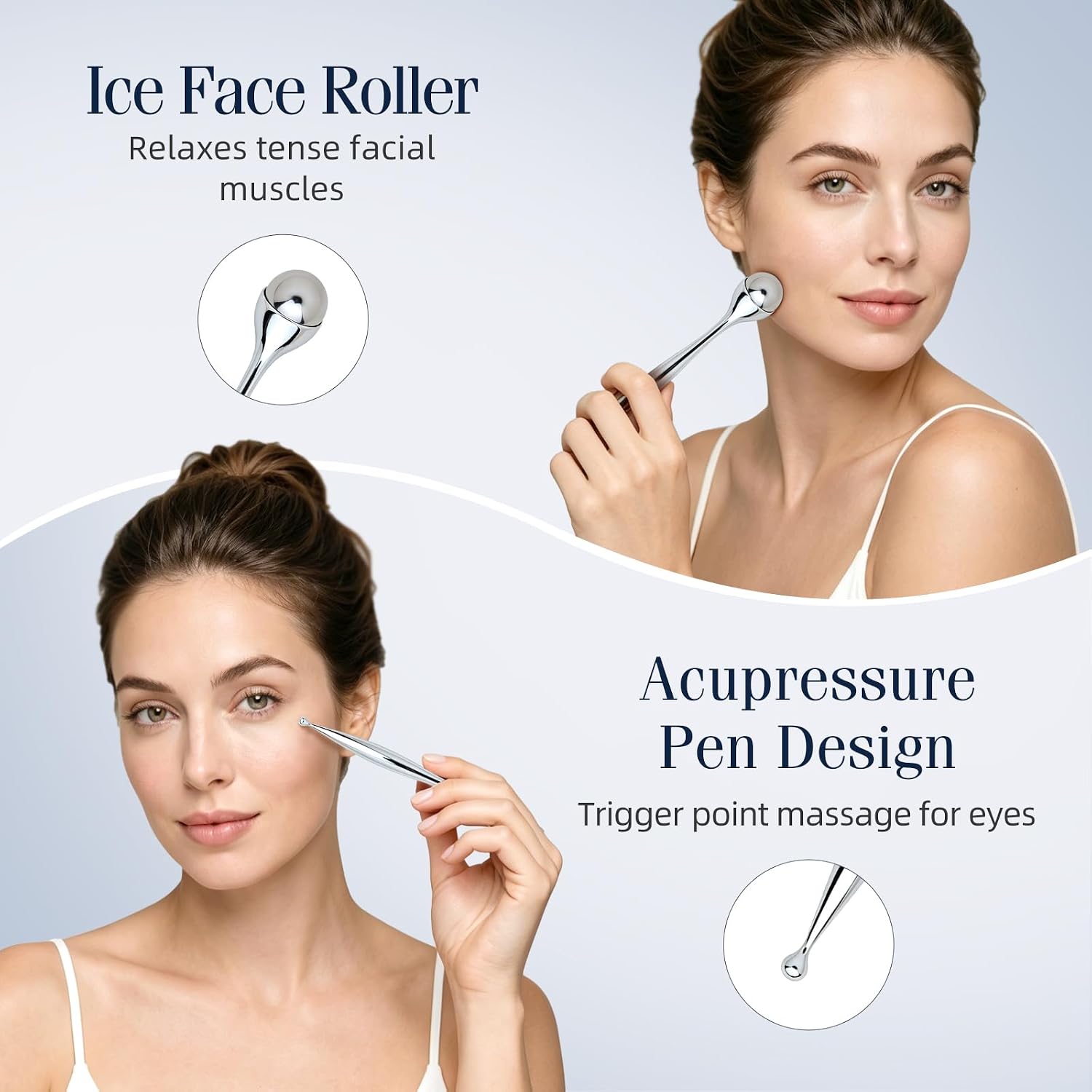 Metall-Gesichtsroller-Massageg – Face Ice Roller Puffiness Bewertung und Preis