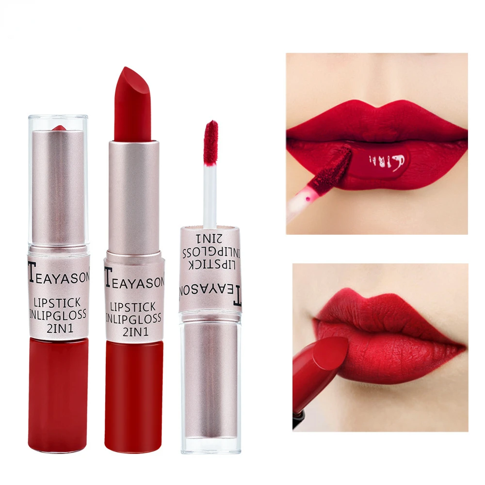 1 STÜCK Rosa Lippenstift Sexy  – Matte Velvet Lip Tint Long Lasting Bewertung und Preis