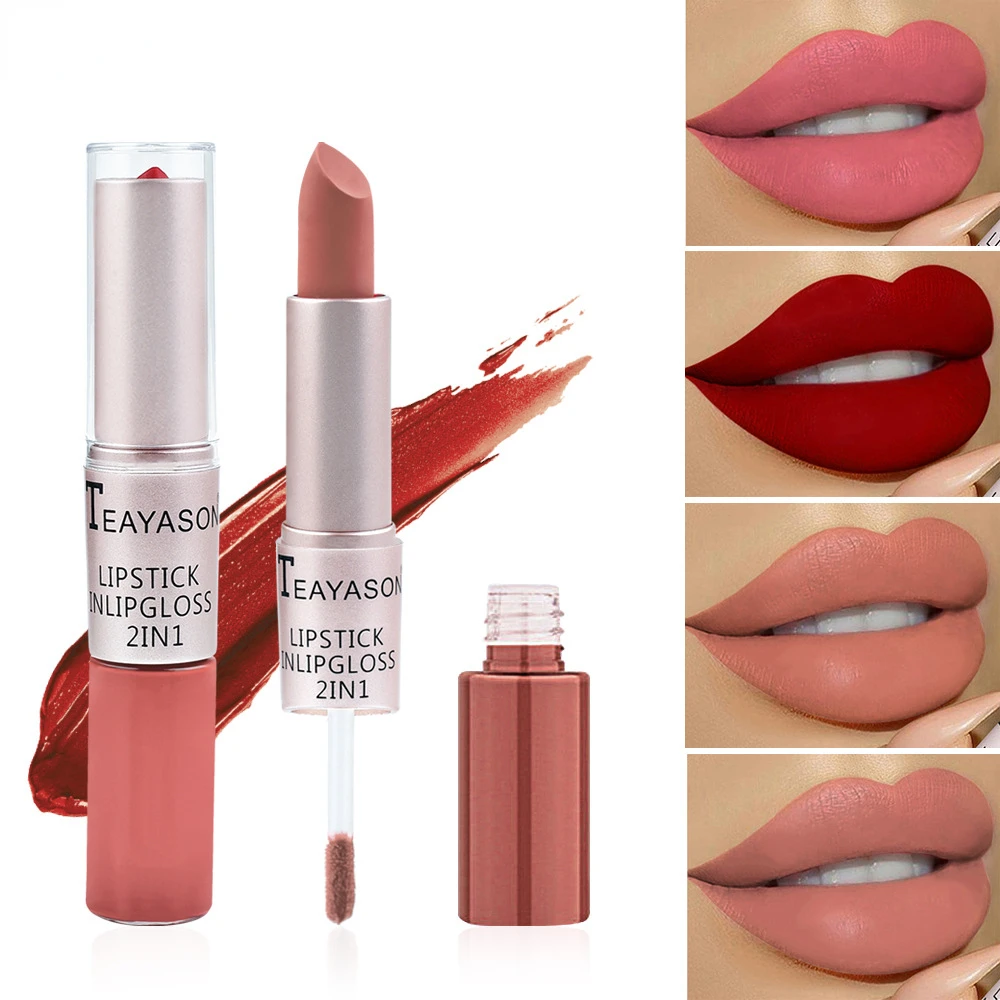 1 STÜCK Rosa Lippenstift Sexy  – Matte Velvet Lip Tint Long Lasting Bewertung und Preis