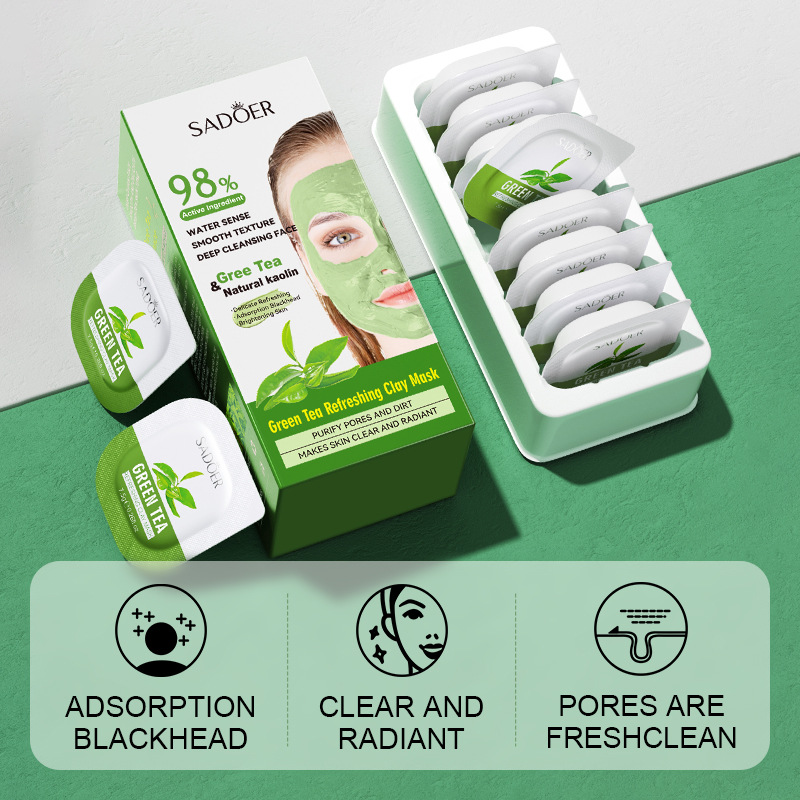 8 stücke Grün Tee Reinigung Sc – Green Tea Cleansing Clay Mask Bewertung und Preis