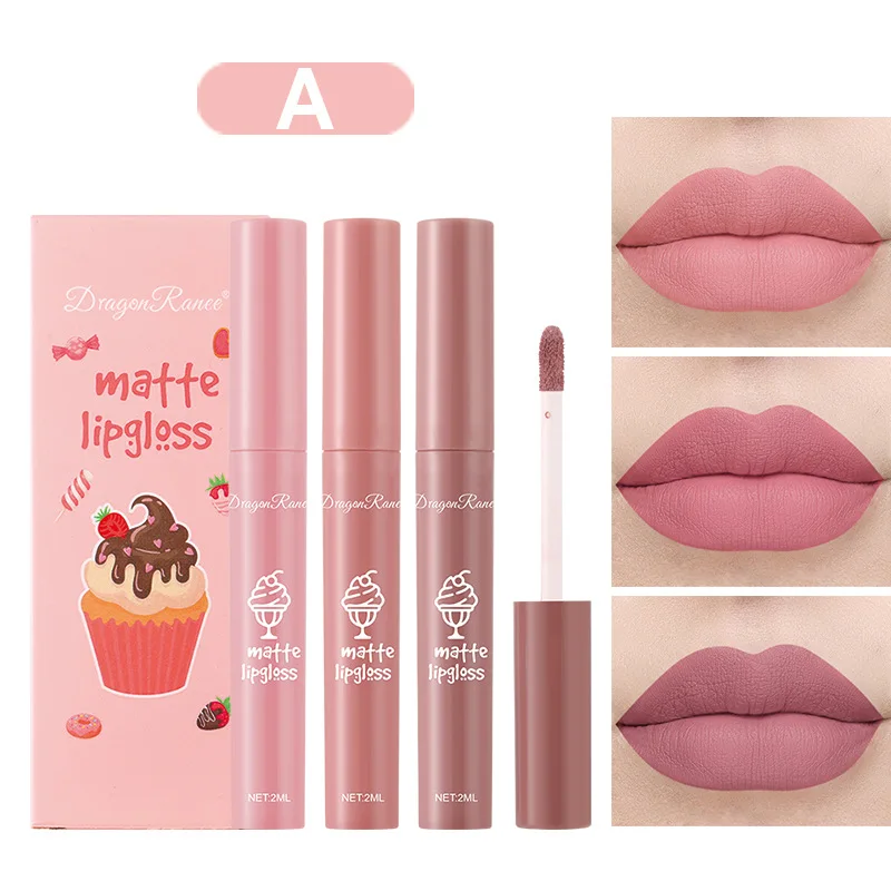 3-teiliges Set Samt-Matte Nude – Matte Velvet Lip Tint Long Lasting Bewertung und Preis