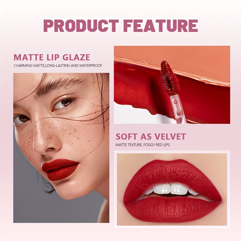 1 Stück wasserfeste, matte Sam – Matte Velvet Lip Tint Long Lasting Bewertung und Preis
