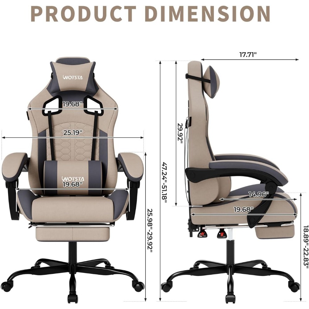Ergonomischer Gaming-Stuhl mit – Massage Bewertung und Preis