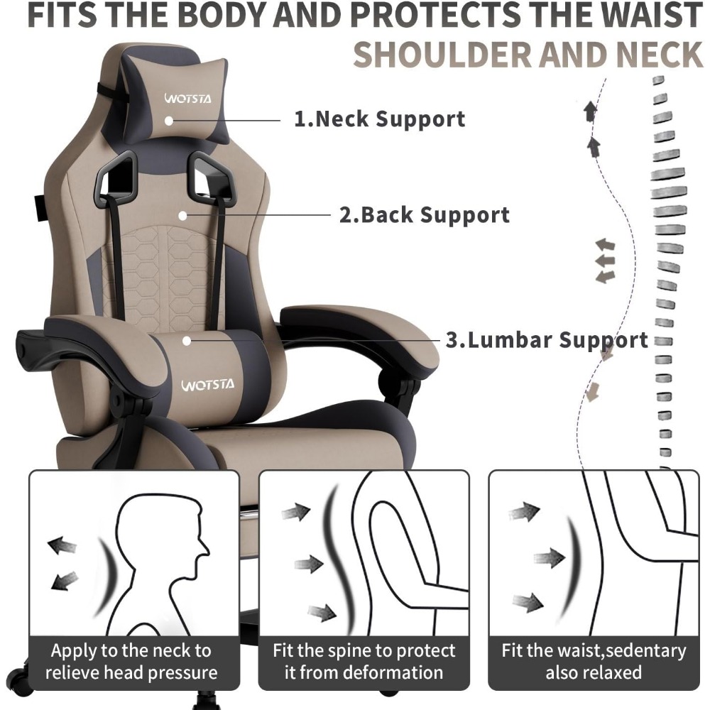 Ergonomischer Gaming-Stuhl mit – Massage Bewertung und Preis