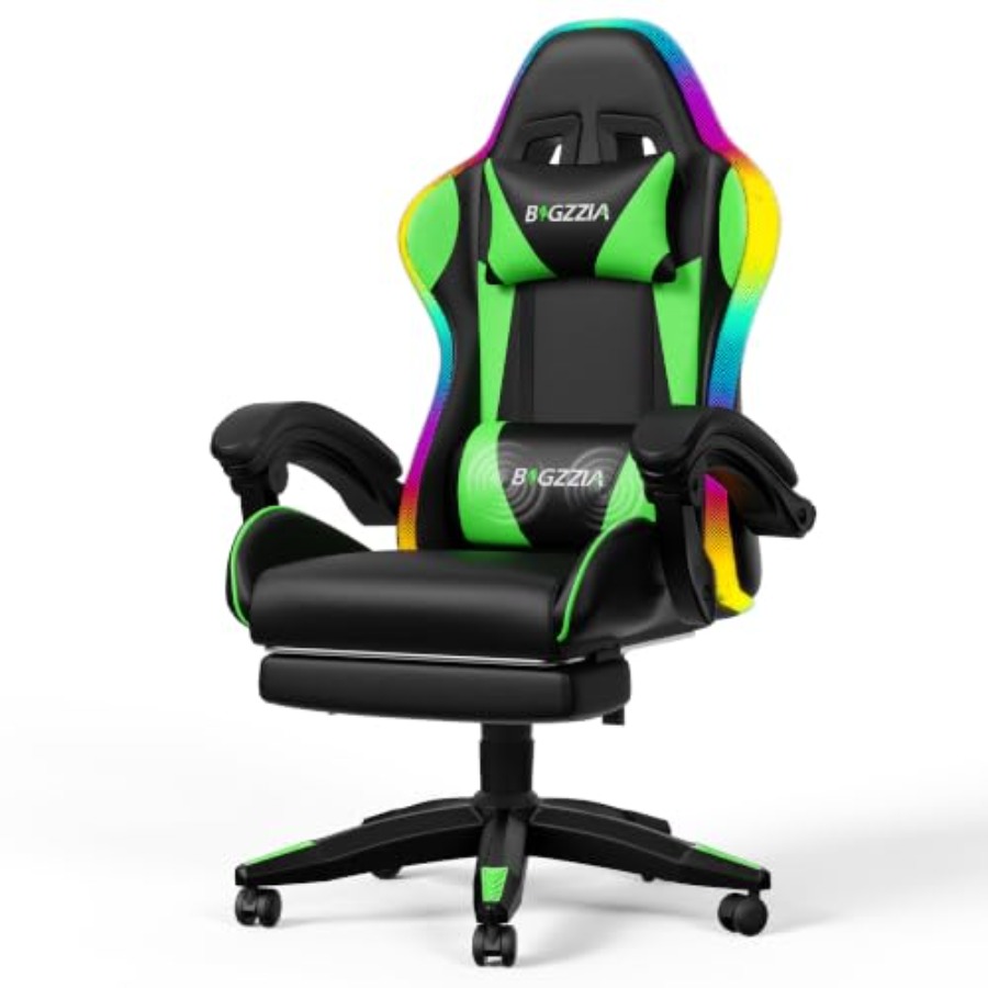 RGB-Gaming-Stuhl mit Fußstütze – Massage Bewertung und Preis