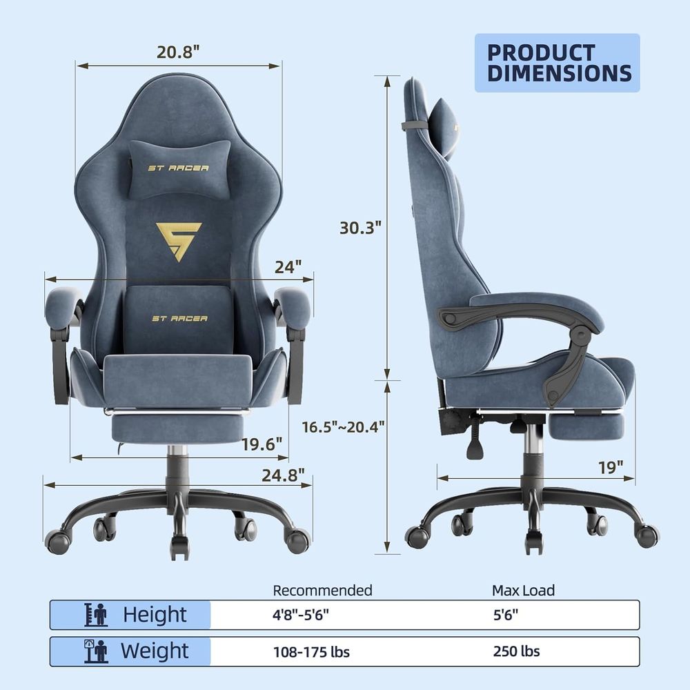 Ergonomischer Gaming-Stuhl mit – Massage Bewertung und Preis